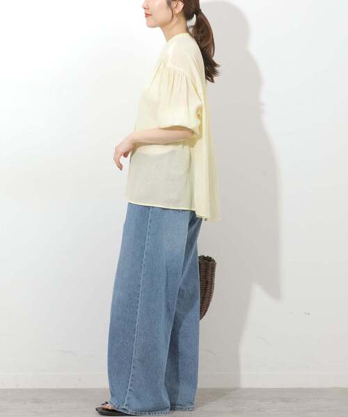 JOURNAL STANDARD relume(ジャーナルスタンダード レリューム)の「《追加5》T/R強撚ブラウス(シャツ/ブラウス・レディース・イエロー/ブラウン/ブラック・FREE)」の21枚目の写真