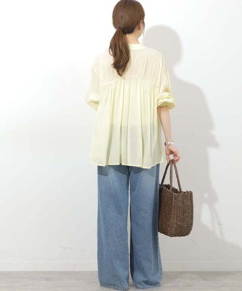 JOURNAL STANDARD relume(ジャーナルスタンダード レリューム)の「《追加5》T/R強撚ブラウス(シャツ/ブラウス・レディース・イエロー/ブラウン/ブラック・FREE)」の22枚目の写真