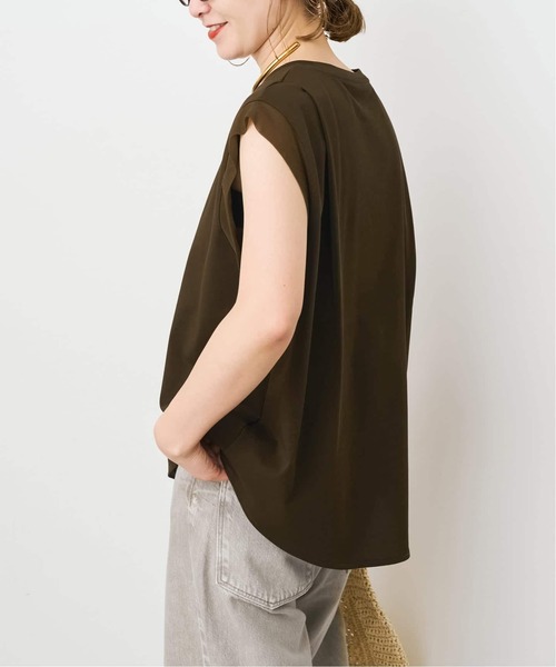 Spick & Span(スピックアンドスパン)の「《追加》オーガンジーコンビルーズプルオーバー(Tシャツ/カットソー・レディース・ホワイト系その他/ブラック/ブラウン・FREE)」の5枚目の写真