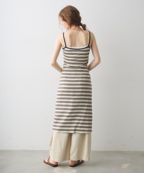 Crisp(クリスプ)の「border cami onepiece / ボーダーキャミワンピース(ワンピース・レディース・ブラック/アイボリー・FREE)」の18枚目の写真