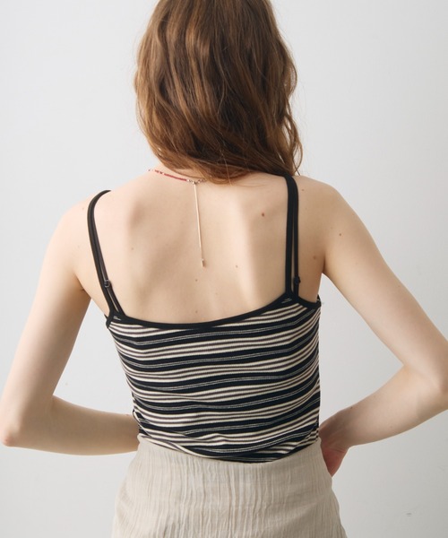 Crisp(クリスプ)の「border cami onepiece / ボーダーキャミワンピース(ワンピース・レディース・ブラック/アイボリー・FREE)」の14枚目の写真