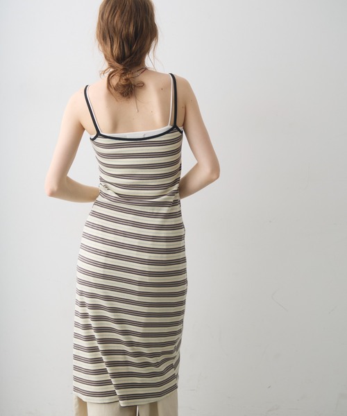 Crisp(クリスプ)の「border cami onepiece / ボーダーキャミワンピース(ワンピース・レディース・ブラック/アイボリー・FREE)」の21枚目の写真