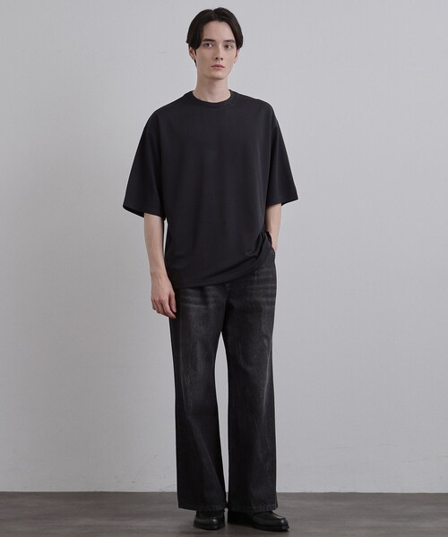 tk.TAKEO KIKUCHI(ティーケータケオキクチ)の「【接触冷感】配色ダンボールカットソー(Tシャツ/カットソー・メンズ・モスグリーン/ブラック/ホワイト・03/02)」の10枚目の写真