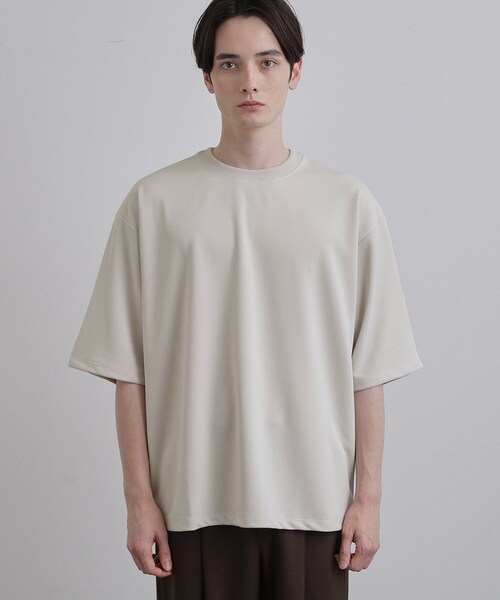 tk.TAKEO KIKUCHI(ティーケータケオキクチ)の「【接触冷感】配色ダンボールカットソー(Tシャツ/カットソー・メンズ・モスグリーン/ブラック/ホワイト・03/02)」の17枚目の写真