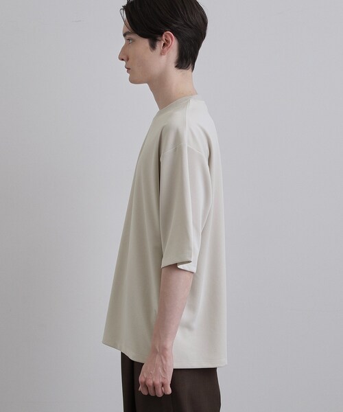 tk.TAKEO KIKUCHI(ティーケータケオキクチ)の「【接触冷感】配色ダンボールカットソー(Tシャツ/カットソー・メンズ・モスグリーン/ブラック/ホワイト・03/02)」の18枚目の写真