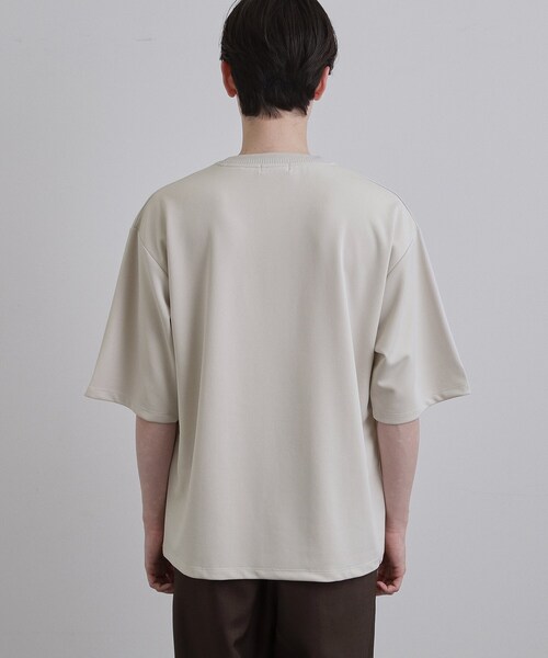 tk.TAKEO KIKUCHI(ティーケータケオキクチ)の「【接触冷感】配色ダンボールカットソー(Tシャツ/カットソー・メンズ・モスグリーン/ブラック/ホワイト・03/02)」の19枚目の写真