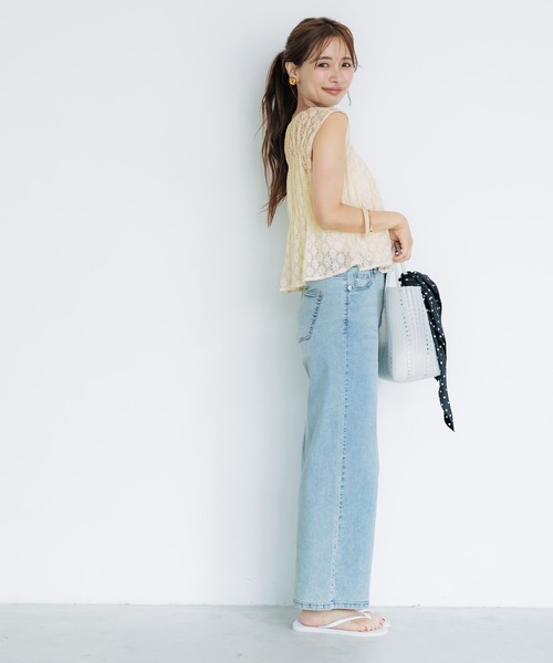 coca（coca）（コカ）の「レースシャーリングブラウス（シャツ/ブラウス・レディース・ブラック/アイボリー・M/L）」の12枚目の写真