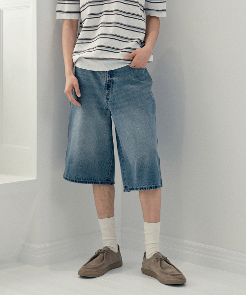 MINDBRIDGE(マインドブリッジ)の「バミューダデニムハーフパンツ - 2カラー(その他パンツ・メンズ・ブラック/インディゴブルー・36/34/32/30)」の7枚目の写真
