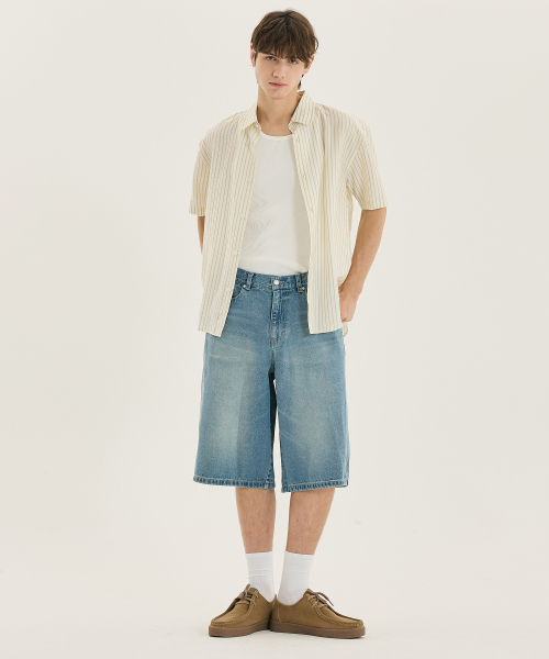 MINDBRIDGE(マインドブリッジ)の「バミューダデニムハーフパンツ - 2カラー(その他パンツ・メンズ・ブラック/インディゴブルー・36/34/32/30)」の8枚目の写真