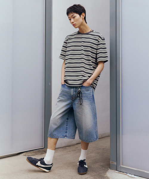 MINDBRIDGE(マインドブリッジ)の「バミューダデニムハーフパンツ - 2カラー(その他パンツ・メンズ・ブラック/インディゴブルー・36/34/32/30)」の9枚目の写真