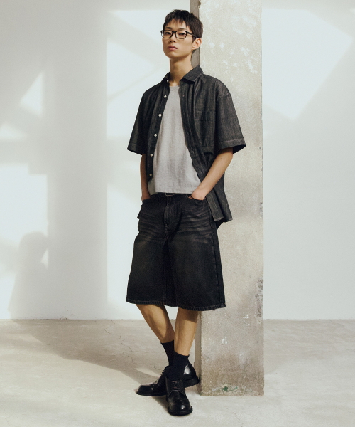 MINDBRIDGE(マインドブリッジ)の「バミューダデニムハーフパンツ - 2カラー(その他パンツ・メンズ・ブラック/インディゴブルー・36/34/32/30)」の12枚目の写真