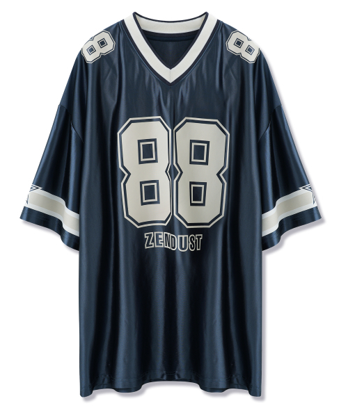 ZENDUST(ジェンダスト)の「High Field Football Jersey T-shirt NAVY(Tシャツ/カットソー・レディース・ネイビー・MEDIUM/LARGE)」の4枚目の写真