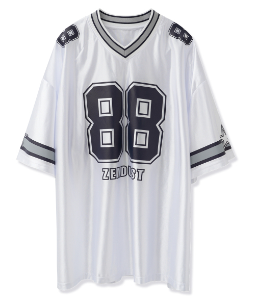 ZENDUST(ジェンダスト)の「High Field Football Jersey T-shirt NAVY(Tシャツ/カットソー・レディース・ネイビー・MEDIUM/LARGE)」の6枚目の写真