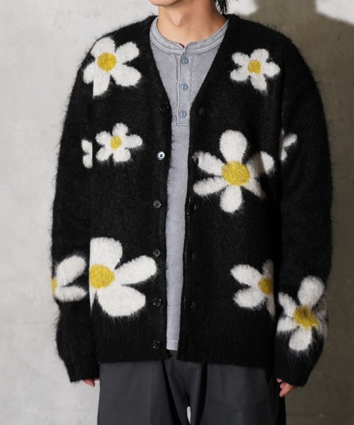 TOWNCRAFT(タウンクラフト)の「TOWNCRAFT / タウンクラフト MOHAIR SHAGGY JACQUARD CARDIGAN モヘア シャギー ジャガード カーディガン(カーディガン/ボレロ・メンズ・その他1/その他2/その他3/ストライプ/レオパード・SMALL/MEDIUM/LARGE)」の2枚目の写真