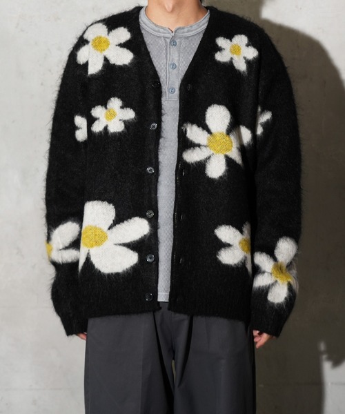 TOWNCRAFT(タウンクラフト)の「TOWNCRAFT / タウンクラフト MOHAIR SHAGGY JACQUARD CARDIGAN モヘア シャギー ジャガード カーディガン(カーディガン/ボレロ・メンズ・その他1/その他2/その他3/ストライプ/レオパード・SMALL/MEDIUM/LARGE)」の6枚目の写真