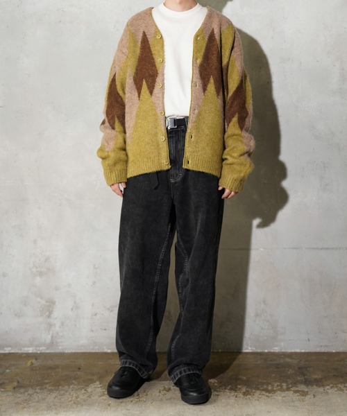 TOWNCRAFT(タウンクラフト)の「TOWNCRAFT / タウンクラフト MOHAIR SHAGGY JACQUARD CARDIGAN モヘア シャギー ジャガード カーディガン(カーディガン/ボレロ・メンズ・その他1/その他2/その他3/ストライプ/レオパード・SMALL/MEDIUM/LARGE)」の11枚目の写真