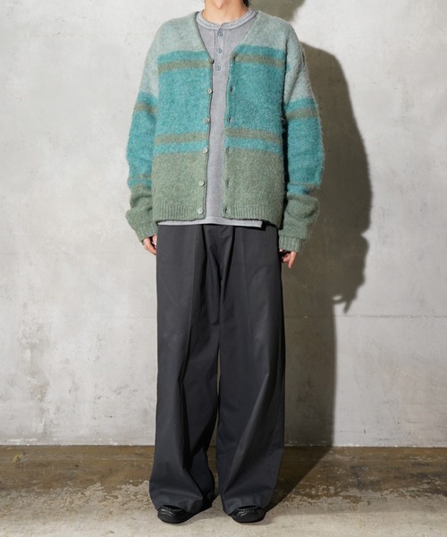 TOWNCRAFT(タウンクラフト)の「TOWNCRAFT / タウンクラフト MOHAIR SHAGGY JACQUARD CARDIGAN モヘア シャギー ジャガード カーディガン(カーディガン/ボレロ・メンズ・その他1/その他2/その他3/ストライプ/レオパード・SMALL/MEDIUM/LARGE)」の15枚目の写真