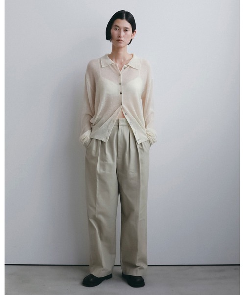 anuke(アンヌーク)の「Over Knit Shirts(シャツ/ブラウス・レディース・ピンク/アイボリー/ブラック・FREE)」の4枚目の写真