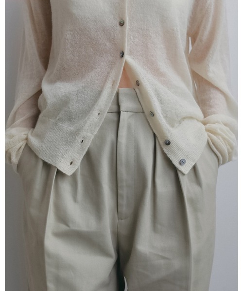 anuke(アンヌーク)の「Over Knit Shirts(シャツ/ブラウス・レディース・ピンク/アイボリー/ブラック・FREE)」の7枚目の写真