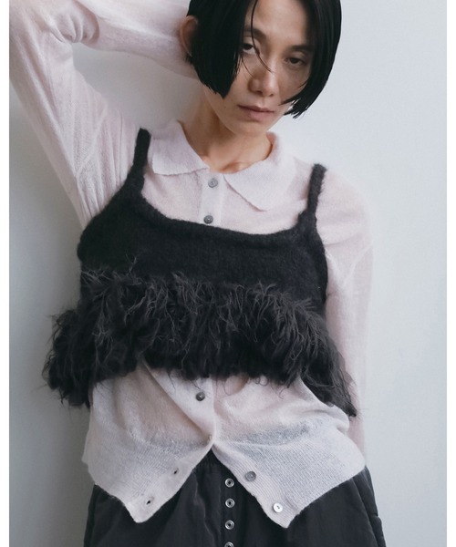 anuke(アンヌーク)の「Over Knit Shirts(シャツ/ブラウス・レディース・ピンク/アイボリー/ブラック・FREE)」の18枚目の写真