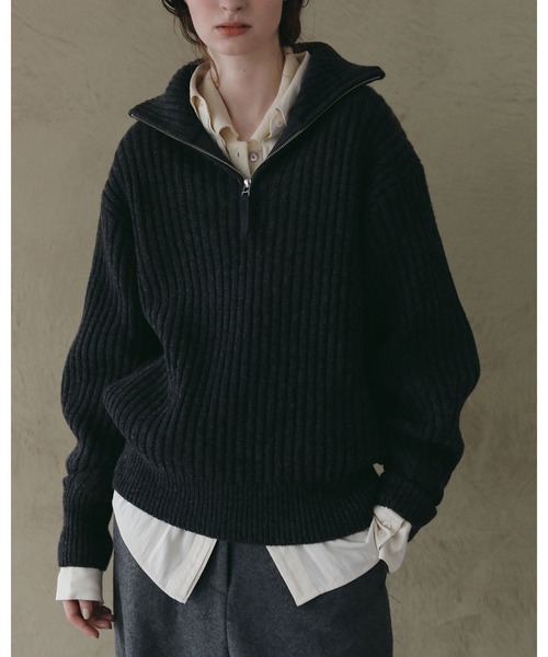 anuke(アンヌーク)の「Over Knit Shirts(シャツ/ブラウス・レディース・ピンク/アイボリー/ブラック・FREE)」の11枚目の写真
