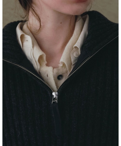 anuke(アンヌーク)の「Over Knit Shirts(シャツ/ブラウス・レディース・ピンク/アイボリー/ブラック・FREE)」の12枚目の写真