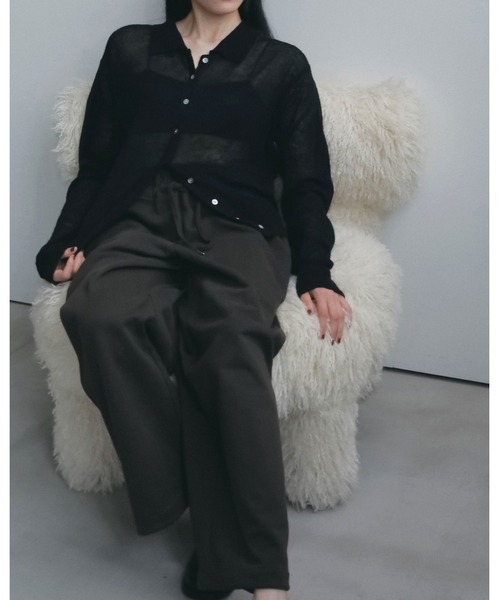 anuke(アンヌーク)の「Over Knit Shirts(シャツ/ブラウス・レディース・ピンク/アイボリー/ブラック・FREE)」の14枚目の写真
