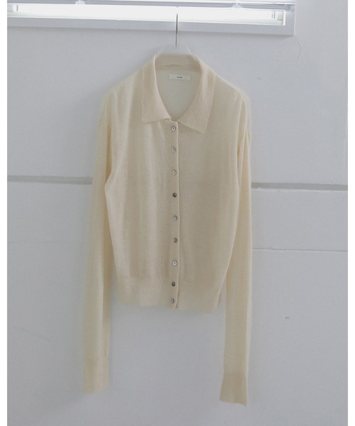 anuke(アンヌーク)の「Over Knit Shirts(シャツ/ブラウス・レディース・ピンク/アイボリー/ブラック・FREE)」の8枚目の写真