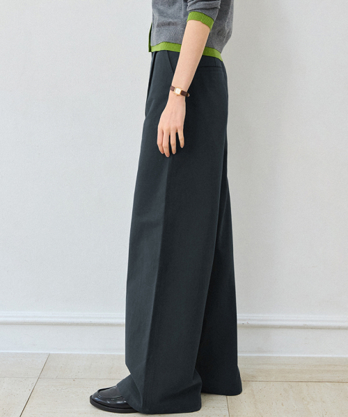 LEFTSEOUL（レフトソウル）の「ワイドチノパンツ[ダークグリーン]（その他パンツ・レディース・ダークグリーン・SMALL/MEDIUM）」の2枚目の写真