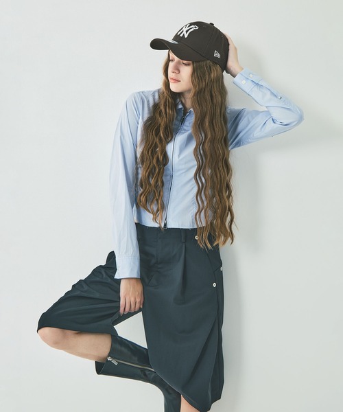 CONZ（コンズ）の「curve leg wide shorts（その他パンツ・レディース・カーキ/ブラック・3/2）」の4枚目の写真