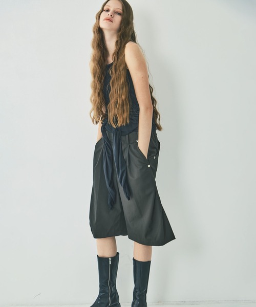 CONZ（コンズ）の「curve leg wide shorts（その他パンツ・レディース・カーキ/ブラック・3/2）」の10枚目の写真