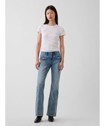 GAP（ギャップ）の「ローライズ ロング&リーン パッチポケットデニム（デニムパンツ）」