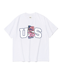 アメリカロゴ半袖Tシャツ(ホワイト)