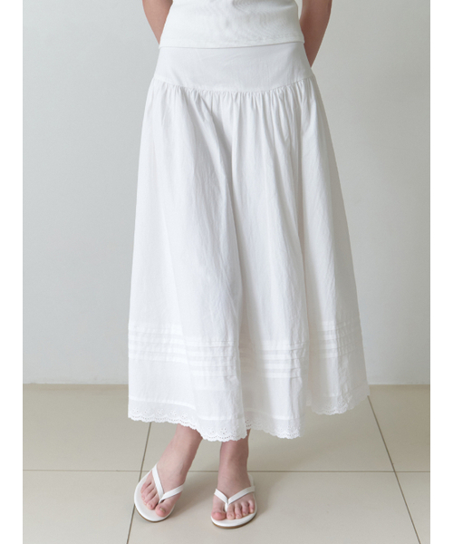 RE_L（リエル）の「Vale lace pintuck skirt (white)（スカート・レディース・その他・SMALL/MEDIUM）」の3枚目の写真