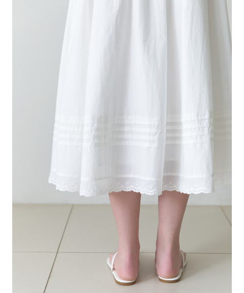 RE_L（リエル）の「Vale lace pintuck skirt (white)（スカート・レディース・その他・SMALL/MEDIUM）」の4枚目の写真