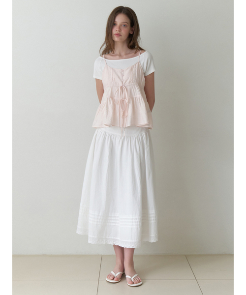 RE_L（リエル）の「Vale lace pintuck skirt (white)（スカート・レディース・その他・SMALL/MEDIUM）」の6枚目の写真