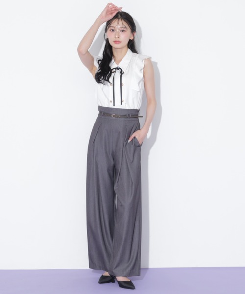 JILL by JILL STUART(ジルバイジルスチュアート)の「ダブル釦肩フリルブラウス(シャツ/ブラウス・レディース・ブルー系その他/ホワイト/ベージュ系その他・FREE)」の17枚目の写真
