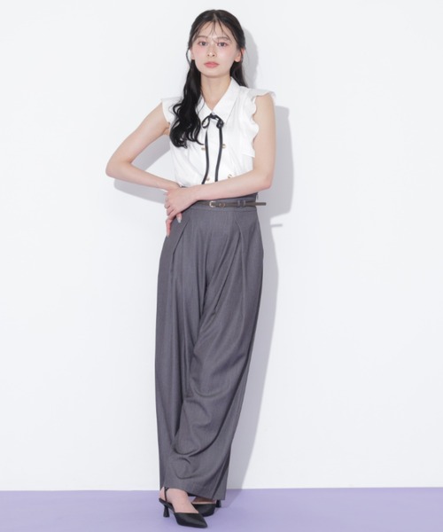 JILL by JILL STUART(ジルバイジルスチュアート)の「ダブル釦肩フリルブラウス(シャツ/ブラウス・レディース・ブルー系その他/ホワイト/ベージュ系その他・FREE)」の19枚目の写真
