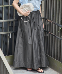 《一部カラー店舗限定》シャンブレータフタギャザースカート