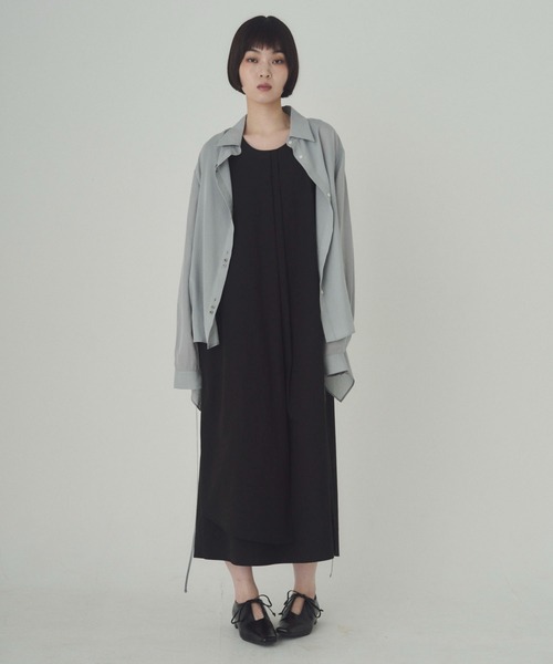 SOYEN(ソイエン)の「タイプライタータックワンピース(ワンピース・レディース・ベージュ/ブラック・F)」の11枚目の写真