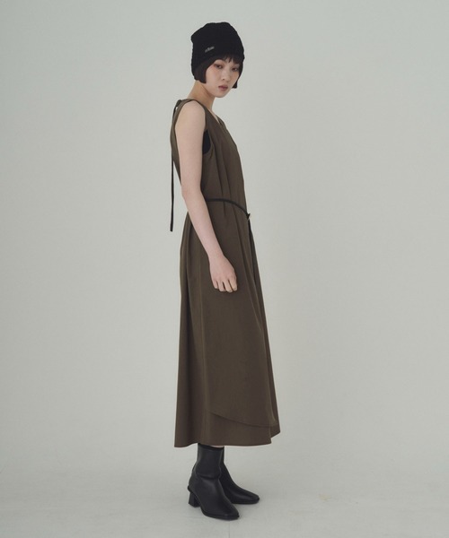 SOYEN(ソイエン)の「タイプライタータックワンピース(ワンピース・レディース・ベージュ/ブラック・F)」の6枚目の写真
