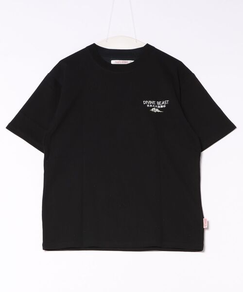 POWER TO THE PEOPLE(パワートゥーザピープル)の「NEKO 刺繍Tシャツ/和柄(Tシャツ/カットソー・メンズ・ブラック・M/L/LL)」の2枚目の写真