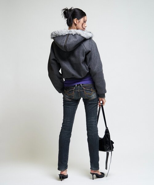 WHO'S WHO gallery(フーズフーギャラリー)の「【26AW LOOK掲載品番/WEB限定サイズあり】ナポレオンファーブルゾン(ブルゾン・レディース・ネイビー/グレー/ブラウン/チャコールグレー・MEDIUM/SMALL/LARGE)」の17枚目の写真