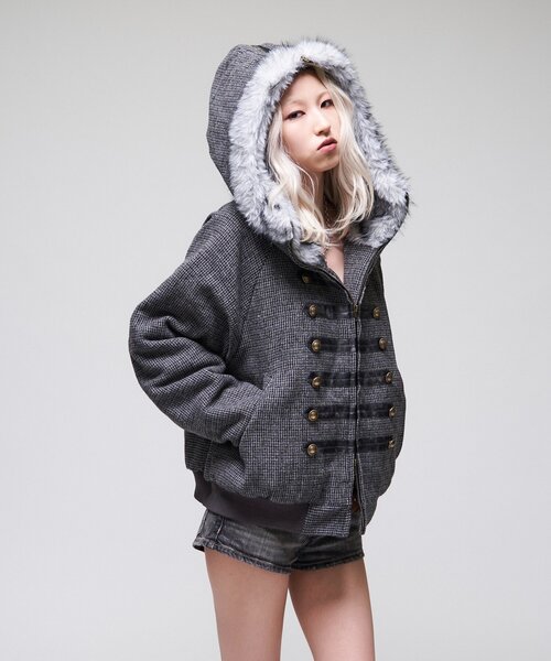 WHO'S WHO gallery(フーズフーギャラリー)の「【26AW LOOK掲載品番/WEB限定サイズあり】ナポレオンファーブルゾン(ブルゾン・レディース・ネイビー/グレー/ブラウン/チャコールグレー・MEDIUM/SMALL/LARGE)」の18枚目の写真