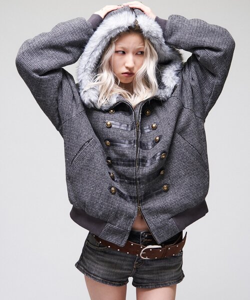 WHO'S WHO gallery(フーズフーギャラリー)の「【26AW LOOK掲載品番/WEB限定サイズあり】ナポレオンファーブルゾン(ブルゾン・レディース・ネイビー/グレー/ブラウン/チャコールグレー・MEDIUM/SMALL/LARGE)」の19枚目の写真