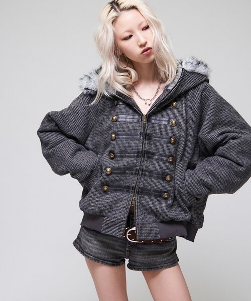 WHO'S WHO gallery(フーズフーギャラリー)の「【26AW LOOK掲載品番/WEB限定サイズあり】ナポレオンファーブルゾン(ブルゾン・レディース・ネイビー/グレー/ブラウン/チャコールグレー・MEDIUM/SMALL/LARGE)」の21枚目の写真