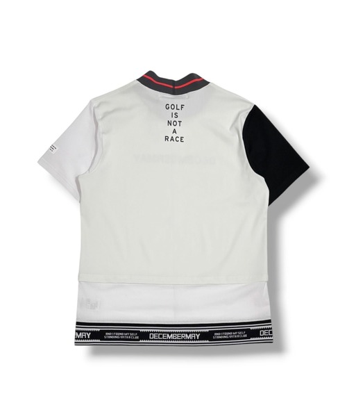 DECEMBERMAY(ディセンバーメイ)の「Mesh-paneled mock neck(Tシャツ/カットソー・メンズ・ホワイト/ブルー/ブラック/ベージュ・MEDIUM/LARGE/X-LARGE)」の6枚目の写真