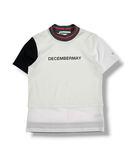 DECEMBERMAY(ディセンバーメイ)の「Mesh-paneled mock neck(Tシャツ/カットソー・メンズ・ホワイト/ブルー/ブラック/ベージュ・MEDIUM/LARGE/X-LARGE)」の5枚目の写真