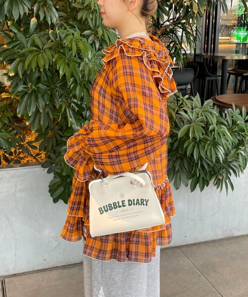 HELLO.SANFRANCISCO(ハローサンフランシスコ)の「【HELLO.SANFRANCISCO】マーガレットロゴがま口ショルダー(ショルダーバッグ・レディース・ブルー/ホワイト・ONE SIZE)」の7枚目の写真