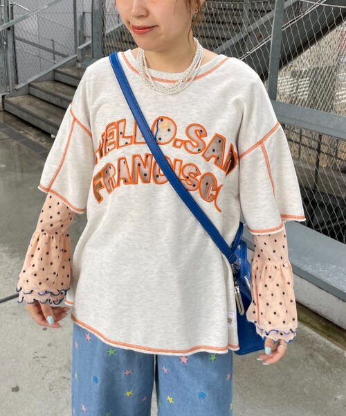 HELLO.SANFRANCISCO(ハローサンフランシスコ)の「【HELLO.SANFRANCISCO】マーガレットロゴがま口ショルダー(ショルダーバッグ・レディース・ブルー/ホワイト・ONE SIZE)」の13枚目の写真